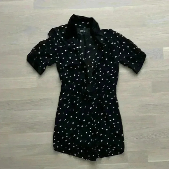 Reformation black romper with white stars size XS - Picture 1 of 5